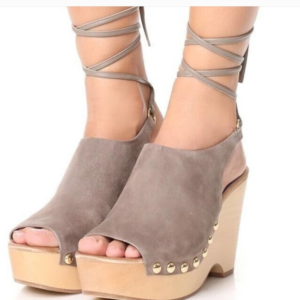 Stylish Taupe Platform Sandals